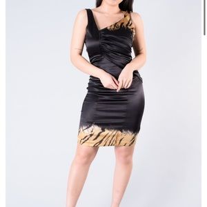 ROBERTO CAVALLI PRINTED SILK DRESS SIZE 42